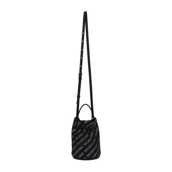 NEW Balenciaga Wheel XS Drawstring Bucket Bag, Black/Crystal $1,390 Sold Out - Picture 5 of 16